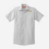 Short Sleeve Striped Industrial Work Shirt Thumbnail